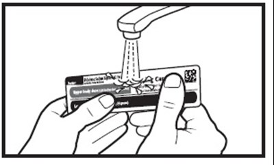 wash the dosing card - wash the dosing card